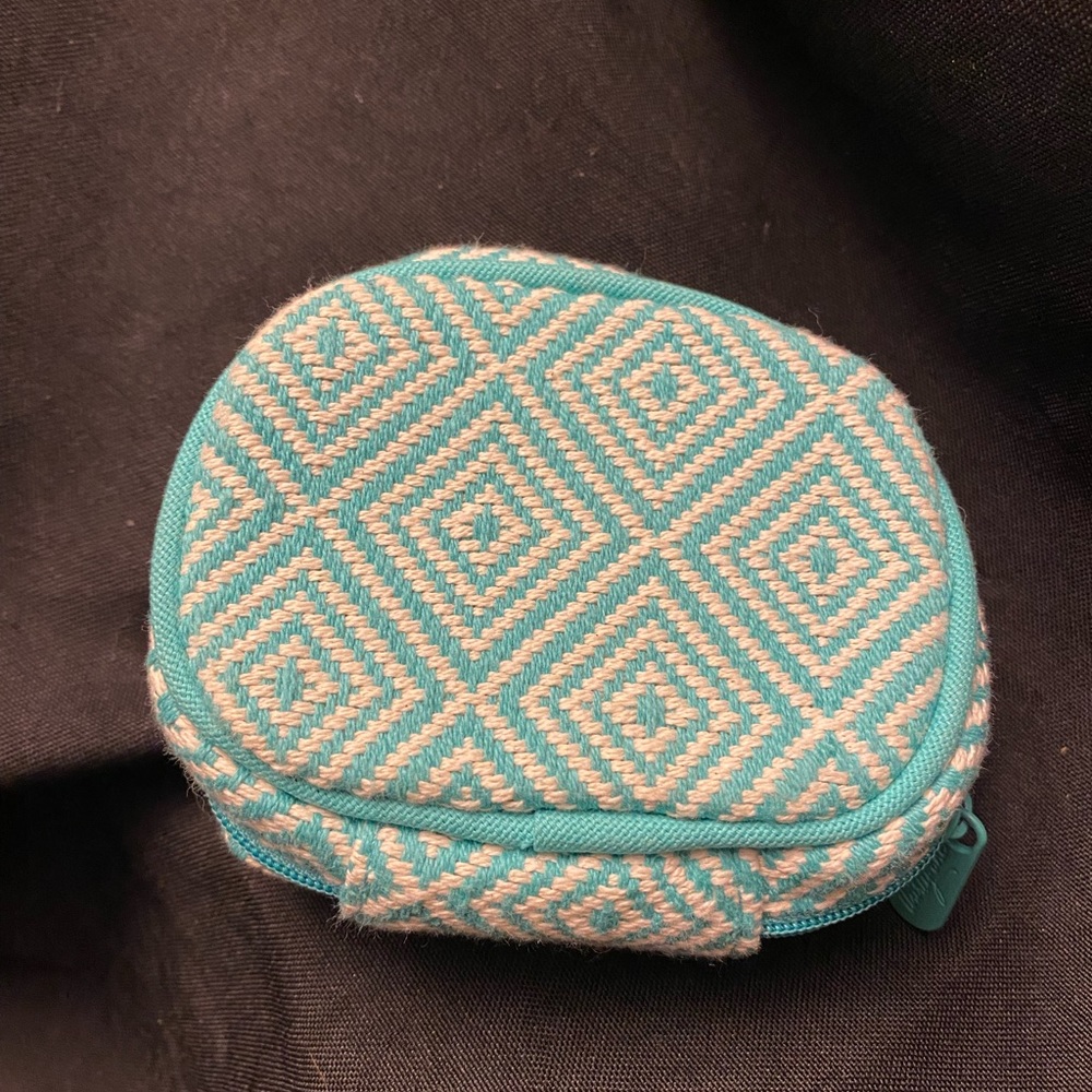 Thirty One-Coin Purse, Teal/Cream, Used good condition